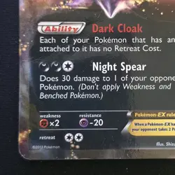 Darkrai EX 88/113 Pokemon Legendary Treasures HP - Image 5
