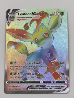 Leafeon VMAX 204/203 Pokemon TCG: Sword & Shield Evolving Skies Secret Rare Holo - Image 1