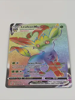 Leafeon VMAX 204/203 Pokemon TCG: Sword & Shield Evolving Skies Secret Rare Holo - Image 2