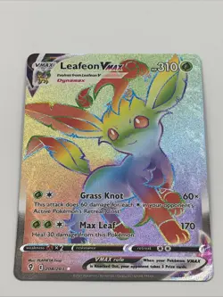 Leafeon VMAX 204/203 Pokemon TCG: Sword & Shield Evolving Skies Secret Rare Holo - Image 3