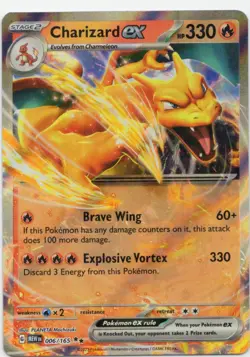 Charizard ex 006/165 Double Rare 151 Pokemon Holo Near Mint - Image 1