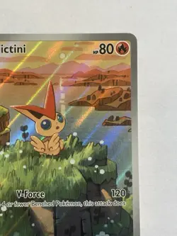 Pokemon TCG Victini 208 SVP Scarlet & Violet Promo Holo ENG 80 HP V-Force - Image 4