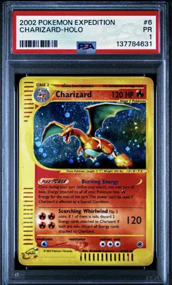 2002 Pokemon Expedition #6/165 Charizard Holo - Image 1