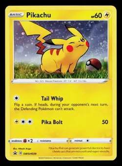 PIKACHU SWSH039 HOLO PROMO SWORD & SHIELD PROMO POKEMON NM - Image 1