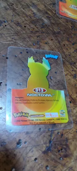 Noctowl 013 Pokemon Lamincards Edibas - ESP - EXC - Image 2