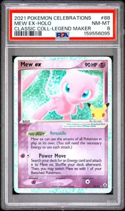 2021 POKEMON CELEBRATIONS CLASSIC COLLECTION #88 MEW EX-HOLO PSA 8 - Image 1