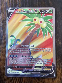 Alolan Exeggutor V 071/078 Ultra Rare Pokemon GO Pokemon Holo Near Mint - Image 1
