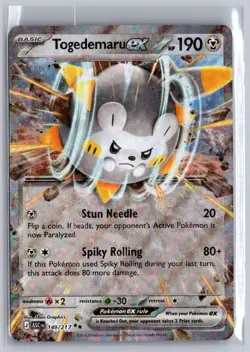 TOGEDEMARU EX 149/217 DOUBLE RARE ASCENDED HEROES POKEMON - Image 1