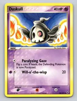 Duskull 58/107 Common Deoxys Pokemon NM - Image 1
