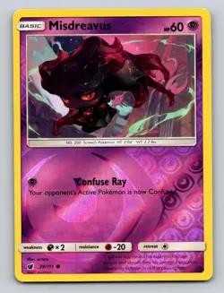 Misdreavus 39/111 Common Crimson Invasion Pokemon Reverse Holo NM - Image 1