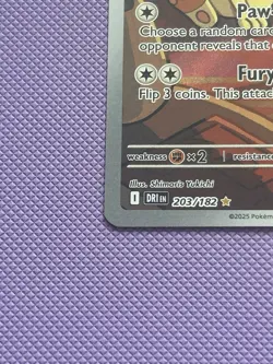 Pokemon TCG Team Rocket's Meowth 203/182 Destined Rivals Illustration Rare NM - Image 4