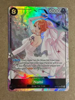 Nami OP15-086 Alt Art Foil One Piece Kami's Island NM - Image 1