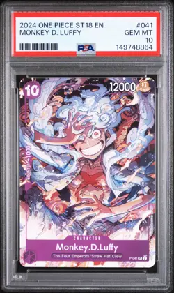 PSA 10 2024 ONE PIECE STARTER DECK ST18 PURPLE 041 MONKEY D. LUFFY - Image 1