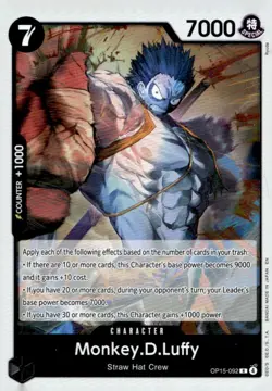 Monkey.D.Luffy OP15-092 Rare Adventure on Kami's Island One Piece Foil Near Mint - Image 1