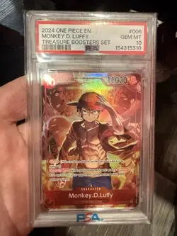 2024 One Piece EN Monkey D Luffy Treasure Boosters Set #006 PSA 10 GEM MINT - Image 1