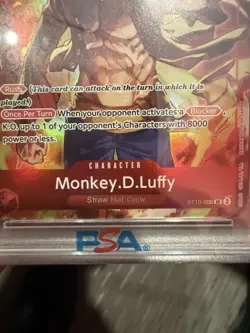 2024 One Piece EN Monkey D Luffy Treasure Boosters Set #006 PSA 10 GEM MINT - Image 3