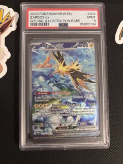Pokemon TCG Zapdos ex 202/165 SV 151 SIR Full Art Holo PSA 9 EN 2023 - Image 1