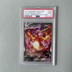 PSA 9 2022 POKEMON SWSH BLACK STAR PROMO #261 FA/CHARIZARD VMAX ULTRA-PREMIUM - Image 1