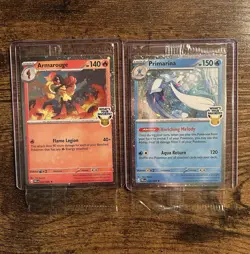Pokemon Armarouge 012/084 and Primarina 020/084 Pitch Black Promo Cards SEALED - Image 1
