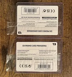Pokemon Armarouge 012/084 and Primarina 020/084 Pitch Black Promo Cards SEALED - Image 2