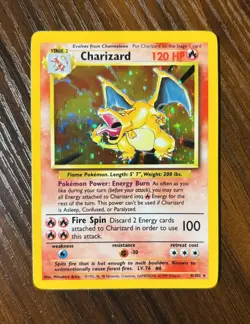 1999 Pokemon TCG Charizard Unlimited Base set Holo Card 4/102 - Image 2