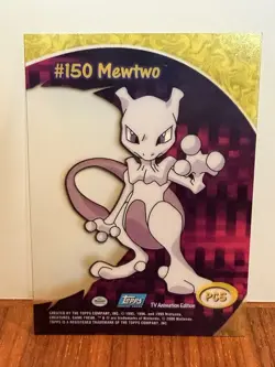 Vintage Pokemon Topps Blue Label Mewtwo #150 Clear Card NM - Image 2