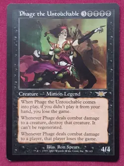 Magic The Gathering LEGIONS PHAGE THE UNTOUCHABLE black card MTG - Image 1