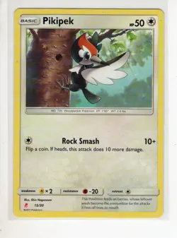 PIKIPEK SUN & MOON SET POKEMON CARD 15/30 LP - Image 1