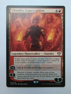 MTG Chandra, Legacy Of Fire (CMM) Commander Masters Regular Rare 735 - Image 1