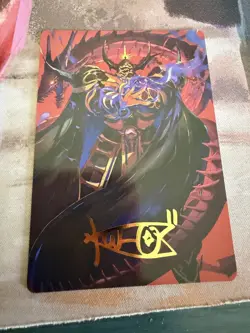 Golbez, Crystal Collector - Final Fantasy MTG Magic Art Series Gold Foil Stamp - Image 1