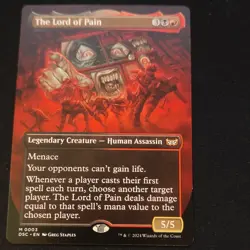 MTG The Lord of Pain 003 Commander Duskmourn Borderless Mythic Human Assassin - Image 1