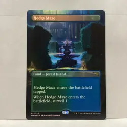 Hedge Maze Magic: The Gathering MKM Borderless Foil Rare #0326 - Image 1