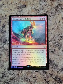 Commune with Lava FOIL Dragons of Tarkir NM Red Rare MAGIC MTG Unplayed Commande - Image 1