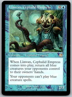Llawan, Cephalid Empress 42 Rare Torment Magic: The Gathering Lightly Played - Image 1