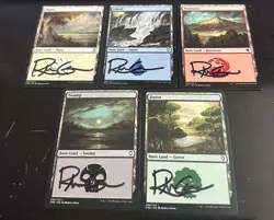 Rebecca Guay Artist Proofs - CM2 (qty 4) And C17 (qty 1) Basic Lands. - Image 1