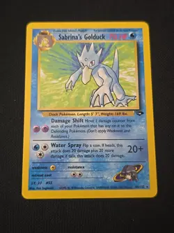 Sabrina's Golduck 30/132 Gym Challenge Regular Black Star Rare Pokemon TCG LP - Image 1