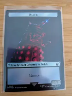 MTG Dalek Cyberman Double Sided Token (Foil) 0012 0024 Doctor Who M/NM - Image 1