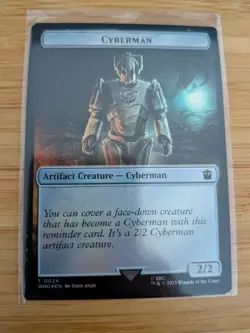 MTG Dalek Cyberman Double Sided Token (Foil) 0012 0024 Doctor Who M/NM - Image 2