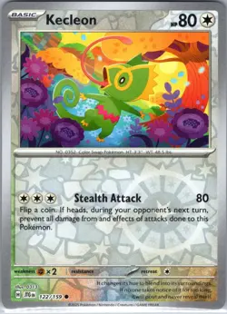 Kecleon 122/159 Common Journey Together Pokemon Reverse Holo Near Mint - Image 1