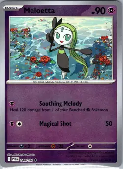 Meloetta 040/094 Uncommon Phantasmal Flames Pokemon Reverse Holo Near Mint - Image 1