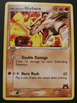 Team Magma's Rhyhorn 38/95 Uncommon Team Magma vs Team Aqua Pokemon LP - Image 1