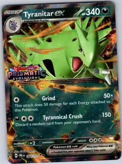Tyranitar EX (Prismatic Evolutions Stamp) 064/131 Holo Pokemon NM - Image 1