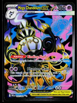 Pokemon Mega Chandelure ex #099/084 ME05: Pitch Black Ultra Rare, Holo - Image 1