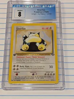 Snorlax First Edition (1st edition) Jungle Non Holo CGC 8 Pokemon - Image 1