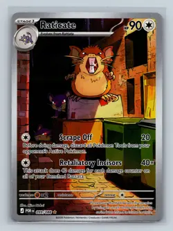 Pokemon ME03: Perfect Order #099/088 Raticate Illustration Rare Pack Fresh - Image 1