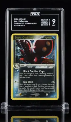 🏷TAG 9 Dark Octillery Team Rocket Returns 8/109 Reverse Holographic Pokemon - Image 1