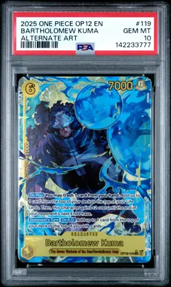 Bartholomew Kuma 119 Alternate Art One Piece PSA 10 - Image 1
