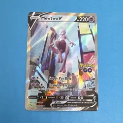 Mewtwo V 072/078 Pokemon GO Ultra Rare Holo English (alternate art) Clean - Image 1