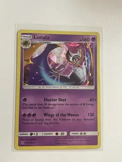 Lunala 61/145 Cracked Ice Holo Rare Guardians Rising Deck Excl Pokemon TCG MP - Image 1