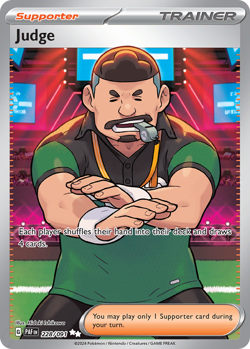 Judge 228/091 Ultra Rare Paldean Fates Pokemon Holo Near Mint - Image 1